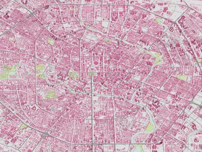 Chengdu City urban planning maquett  building Terrain 3D model