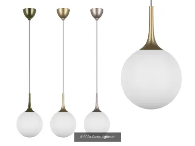 Globo Lightstar Collection of 21 Modern Spherical Lamps Items 3D Model Pack