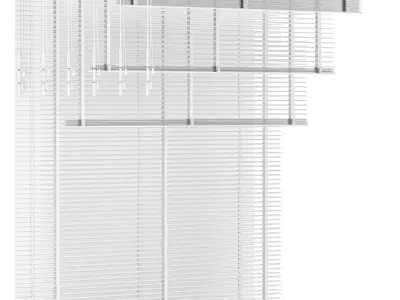 Aluminum Venetian Blinds with Tape Bandalux set 01 3D model