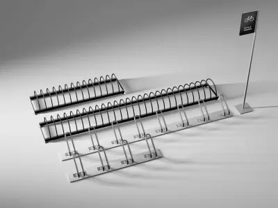 Bicycle Parking Set 1 3D model