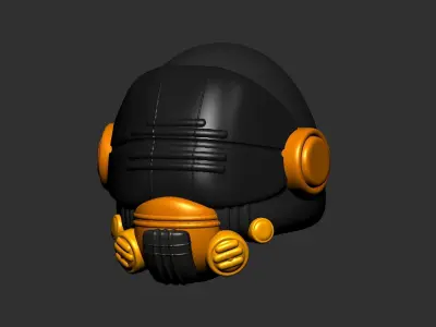 helmet high poly sculpt 3d printable ver 7 3D model 3D model 78