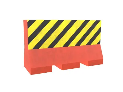 Road Barriers v1 012 Low-poly 3D model