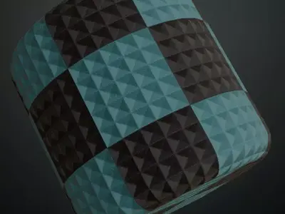 Modern Matte Charcoal and Teal Pyramid Acoustic Tiles  Texture