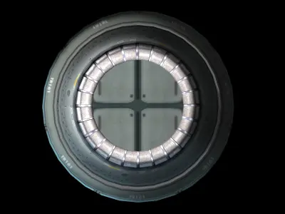 Space Ship - Ground Trash Can 02 3D model