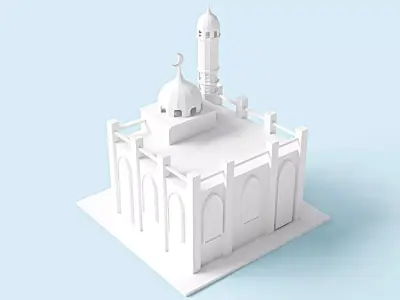 One Tower Masjid Free 3D model