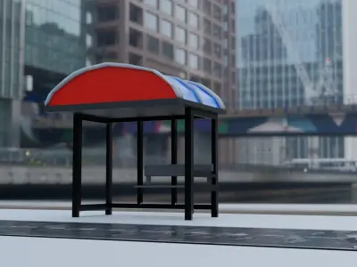 Bus Station Free 3D model purchase