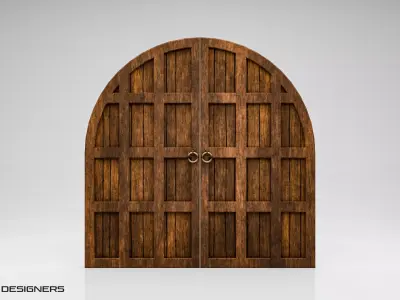 Castle Door Low-poly 3D model