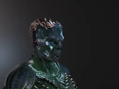 Green Monster Fully Textured and Rigged  3D model