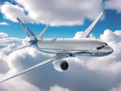  Boeing 737 MAX 8 Rigged for Cinema 4D 