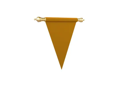 Pennant V2 007 Low-poly 3D model