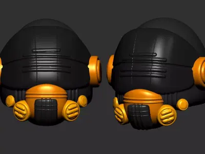 helmet high poly sculpt 3d printable ver 7 3D model 3D model 78