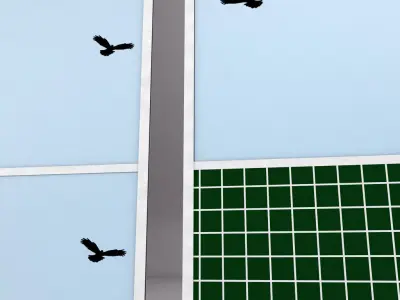 Checker noise barrier 3D model