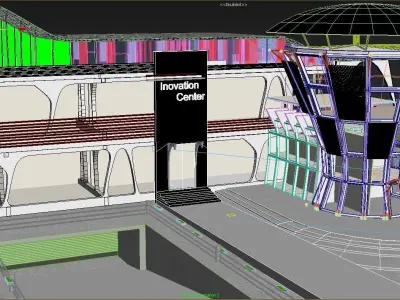 exterior  building office  Inovation center 3D model