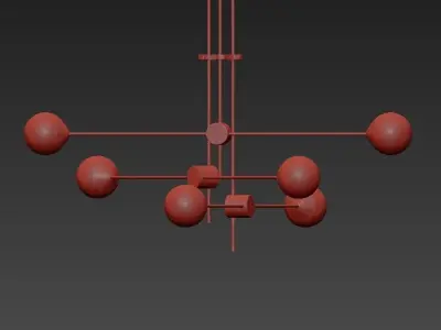 Bullarum Si 6 Chandelier 3D model