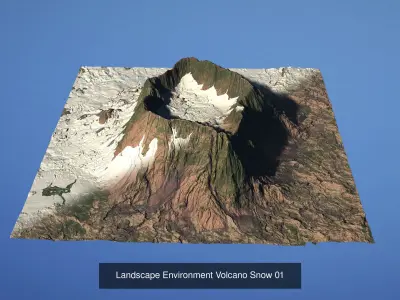 10 Landscape Environment Volcano Snow Pack 01