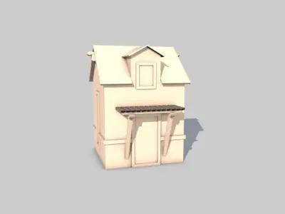 Residential House  Low-poly 3D model