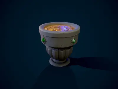 Stylized Vase Low-poly 3D model Low-poly 3D model