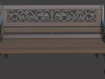 Park Bench 3D Model 3D model