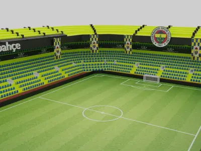 Fenerbahce Football Stadium Low-poly 3D model