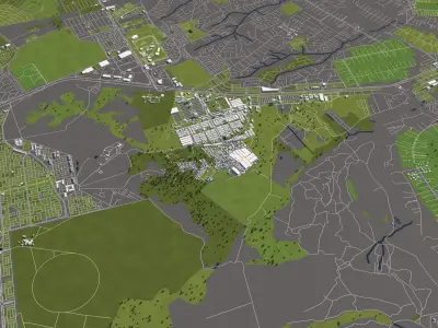 Brasilia Brazil 50x50km 3D model