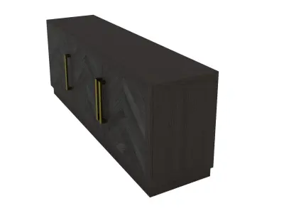 Restoration Hardware- Herringbone Media Console-001 3D model