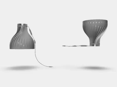 Lampe a poser Volupte M by lairial luminaire bordeaux Free 3D model