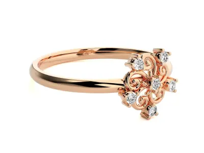 Women ring 3D print model 72