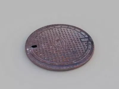  Sewer Grate 01 3D model