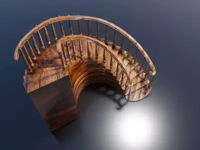 spiral stairs for archiure renders  3D model
