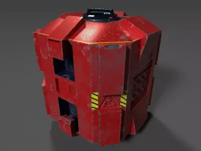 SCI-FI ASSETS  Low-poly 3D model