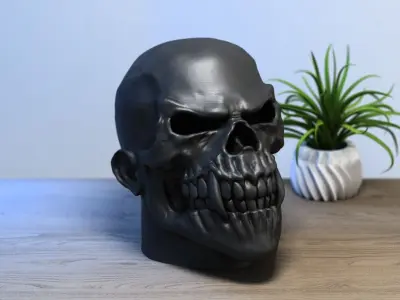 Gorilla Skull wild Headphone Stand 3D print model