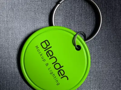Keyring Mockup With Lighting 3D model