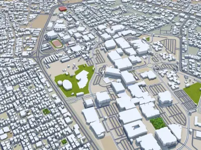 Al Hofuf Saudi Arabia Low-poly 3D model