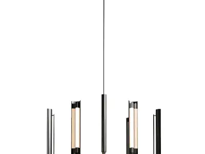 Kelly Wearstler Carson Six Light Pendant Lamp 3D model