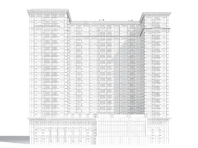 Apartment Building 3D Model 3D model