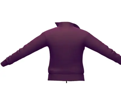 Cartoon High Poly Subdivision Purple Jacket Low-poly 3D model purchase