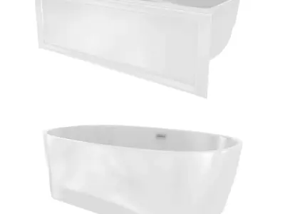 Two baths maax and oceania 3D model