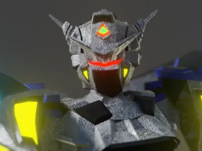 GN-001 Gundam Prototype Rigged Free 3D model