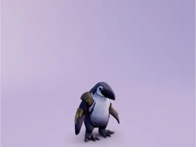 Lizard Penguin Wearing Armor 3D print model