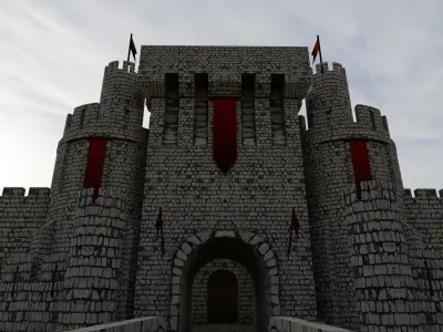 Castle Scene 3D model