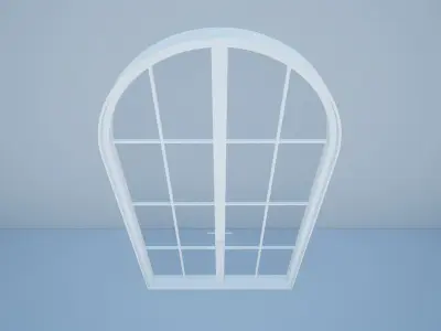 French Door Arched 3D model