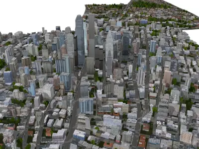 Neighborhood city 3D model