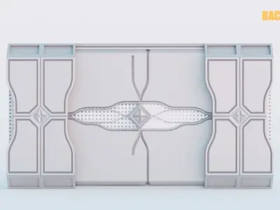 Game-Ready Sci-Fi Door Asset Low-poly 3D model