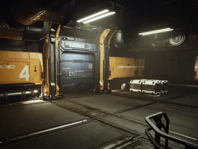 JUPITER - Sci-Fi Modular Environment UE Kit  Low-poly 3D model