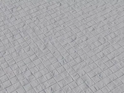 Dark Slate Cobblestone Squares PBR Texture Texture