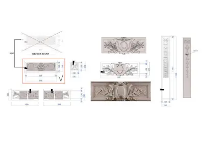 Fireplace marble 3D model