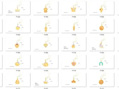382 Diamond Charm Kids Pendant Pack 3D print model