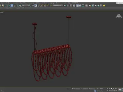 CLOUD CEILING LAMP Low-poly 3D model