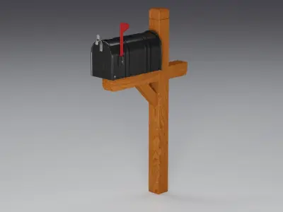 Mail Box Low-poly 3D model