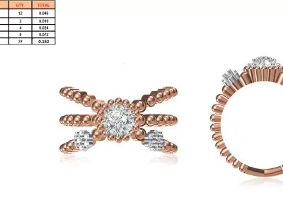 Ladies-Elegant Stone Rings For Womens 161 3D print model